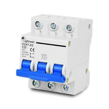 Автоматичний вимикач Lightwell MCB 3P 25A (DZ47-63 C25) 256724 фото