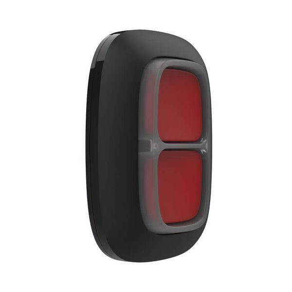 Бездротова екстрена кнопка Ajax DoubleButton (8EU) ASP black з захистом від випадкових натискань 116232 фото