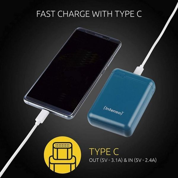 Повербанк Intenso Powerbank XS 10000 (petrol) ємністю 10000 мА&middot;год 233778 фото