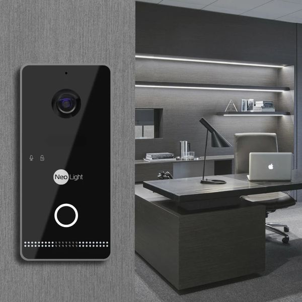 Neolight ALPHA Hybrid Black + OPTIMA IPW Black Комплект відеодомофону 116807 фото