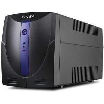 Джерело безперебійного живлення Vinga VPE-800PU 800ВА / 480 Вт з LED-індикацією з USB у пластиковому корпусі 201119 фото
