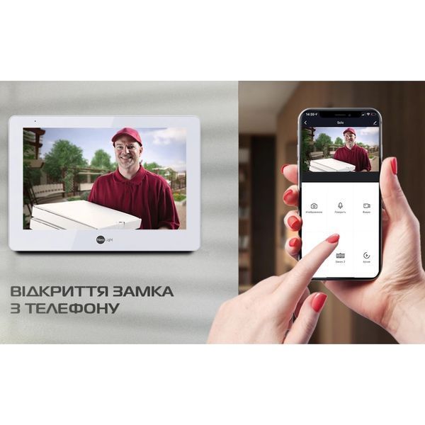 Neolight MEZZO Hybrid Black + SOLO FHD Silver Комплект відеодомофону 116811 фото