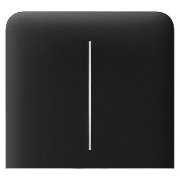 Кнопка Ajax SideButton (2-gang) vertical black для двоклавішного вимикача 301145 фото