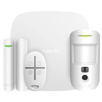Комплект бездротової сигналізації Ajax StarterKit Cam Plus white з фотоверифікацією тривог і підтримкою LTE 115226 фото