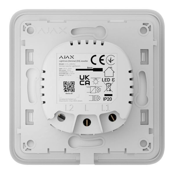 Ajax SoloButton (Dimmer) [55] (8EU) ASP white Кнопка 115251 фото