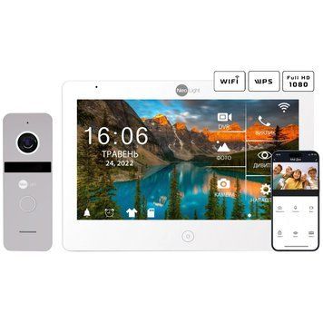 Neolight MEZZO Hybrid + SOLO FHD Silver Комплект відеодомофону 116812 фото