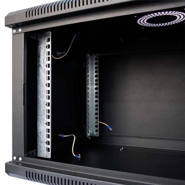 Шафа серверна SteelNet 4U 600 x 450 для мережевого обладнання (скло, чорний) 296742 фото