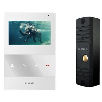 Slinex SQ-04M(White) + ML-16НR(Black) Комплект відеодомофона 110250 фото