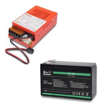 Комплект безперебійного живлення БП Faraday Electronics UPS 35W Smart ASCH PL (LFP) + літієвий (LiFePO4) акумулятор 12В 8А&middot;год Full Energy FEG-128 302776 фото