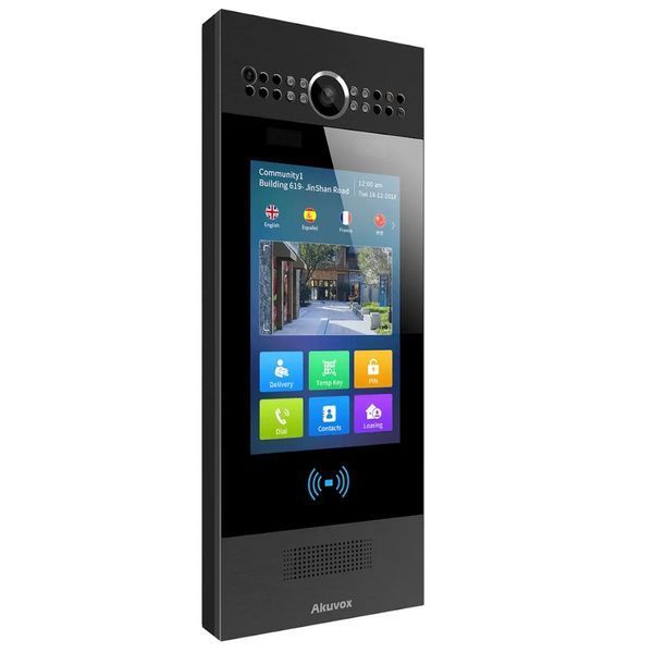Багатоабонентна панель виклику Akuvox R29C Black на Android (розпізнавання обличчя, Bluetooth) 284674 фото