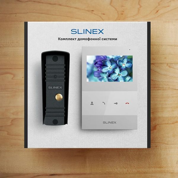 Slinex SQ-04(White)+ML-16НD(Black) Комплект відеодомофону 110256 фото