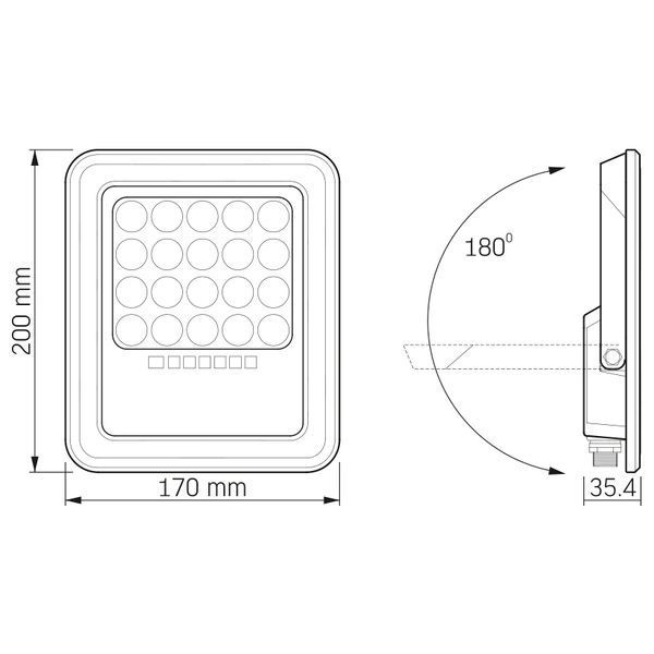 VIDEX 500Lm 5000K 3.2 V LED прожектор автономний 112131 фото