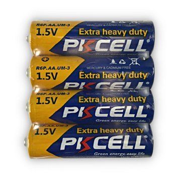 Батарейка PKCELL Extra Heavy Duty AA R6P 1.5V, 4шт./плівка 255449 фото
