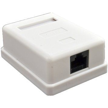 Розетка Kingda 1хRJ45 UTP біла 244027 фото
