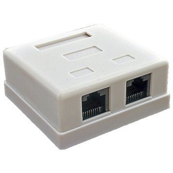 Розетка Kingda 2хRJ45 UTP біла 244028 фото