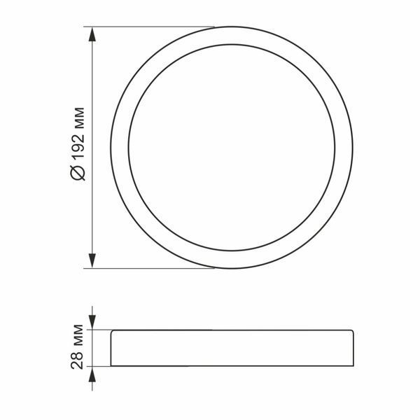 VIDEX 18W 5000K Black LED світильник круглий накладний 112103 фото