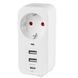 VIDEX ONCORD 1п 2.4A 2USB+USB-C Мережевий адаптер Type-C з заземленням 112140 фото 1