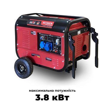 Бензиновий генератор BISON BS7000W максимальна потужність 3.8 кВт 248869 фото