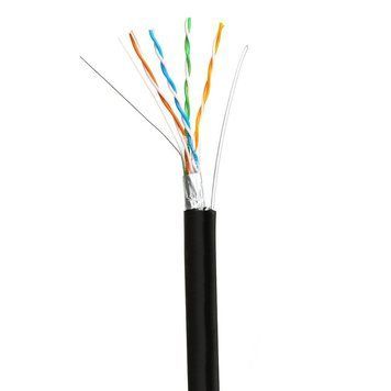 Кабель звита пара GoldMine GM FTP 4*2*0.5-CU PVC-PE MT кат.5 (FTP мідь зовнішній з несучим тросом) бухта 305м 268134 фото