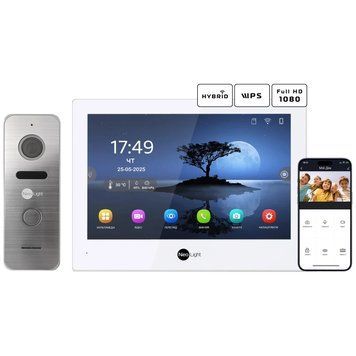 Neolight ALPHA Hybrid + PRIME FHD Silver з кутком Комплект відеодомофону 116801 фото